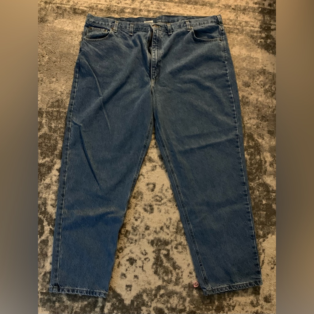 Carhartt Mens Denim Blue Jeans Relax Fit B17-8bw 48 X 32